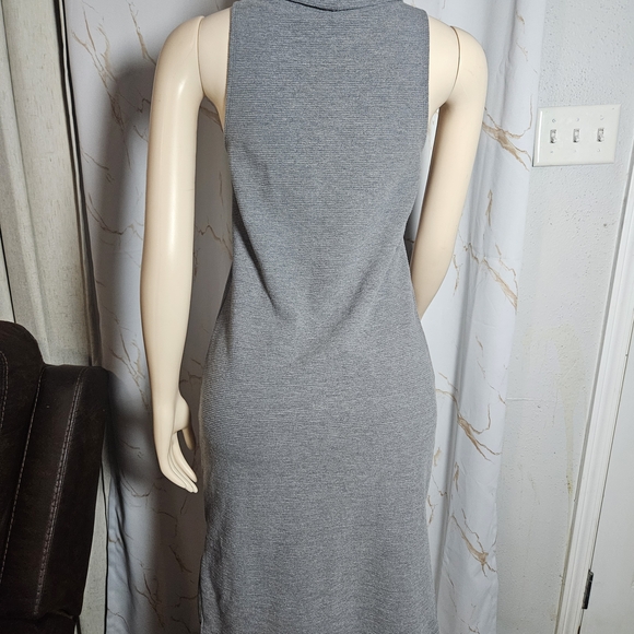 Gray Sleeveless Cowl Neck Dress - Picture 6 of 9